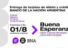 HOY SE ENTREGAN LAS TARJETAS DEL BANCO NACIÓN EN LA CALERA, BUENA ESPERANZA Y UNIÓN