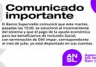 COMUNICADO PAGO A BENEFICIARIOS DE INCLUSIÓN SOCIAL