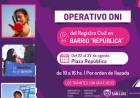 EL REGISTRO CIVIL HARÁ TRÁMITES DE DNI GRATUITOS EN EL BARRIO REPÚBLICA