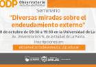 REALIZARÁN EL SEMINARIO “DIVERSAS MIRADAS SOBRE EL ENDEUDAMIENTO EXTERNO”