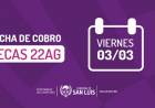 22 AG: COBRARÁN ESTE VIERNES 3 DE MARZO