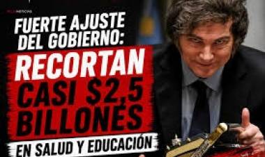 MAS AJUSTES DE MILEI EN EDUCACION A HORAS DE LA MARCHA UNIVERSITARIA