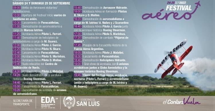 ESTE SÁBADO COMIENZA EL FESTIVAL AÉREO “EL CONLARA VUELA”